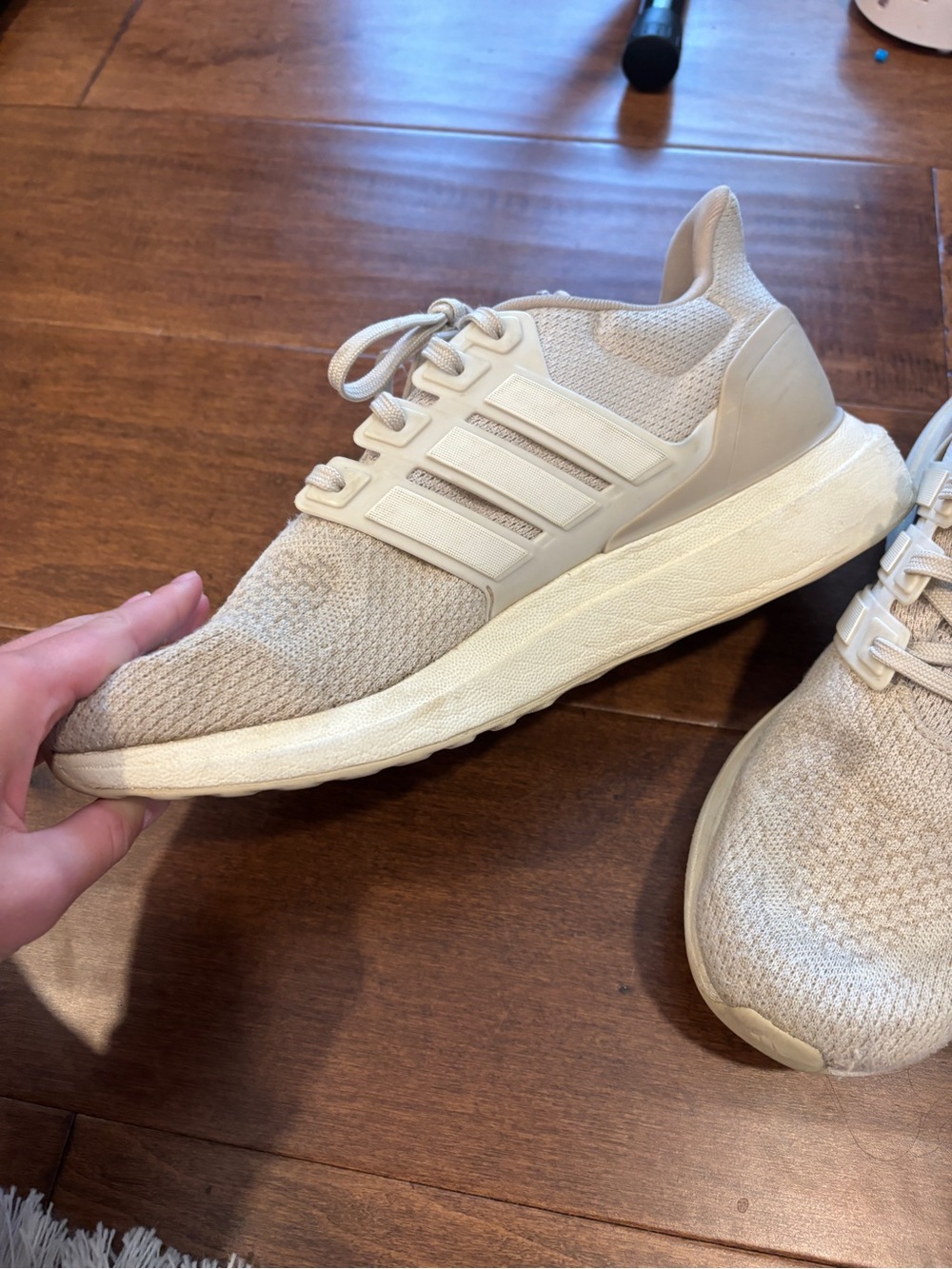 adidas Men’s DreamStrike Cream Knit Running Sneakers - Picture 4 of 6